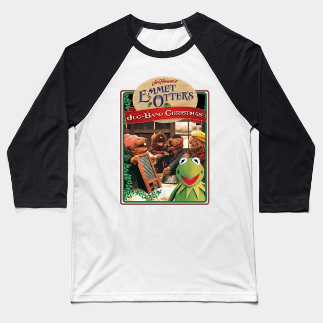 Funny Emmet Otters Jug Band Christmas Vintage Baseball T-Shirt by CLOSE THE DOOR PODCAST